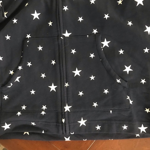 Karen Scott Navy Star‎ Medium Print Hoodie NWT - Picture 5 of 12
